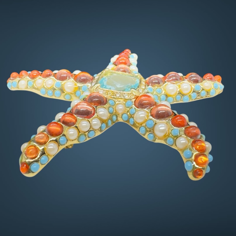 Vintage Hallmarked Kjl Kenneth J Lane Cabochon St… - image 4